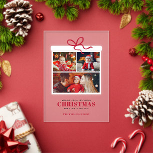 Weihnachten Geschenk 3 FotoCollage Acryleinladungen