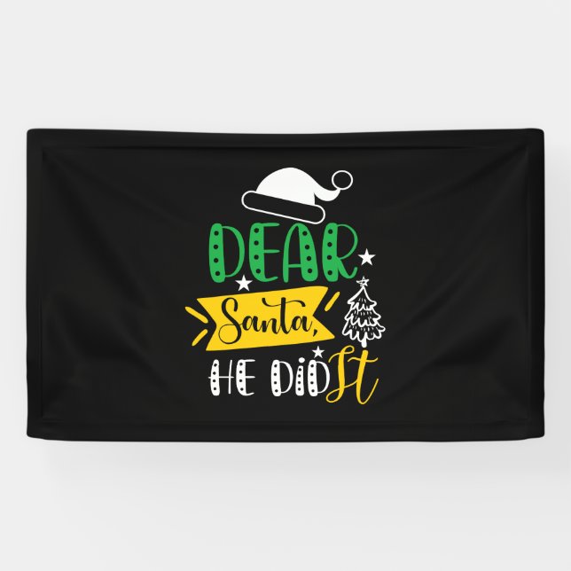 Weihnachten Geschenk Liebe Weihnachtsmann hat es g Banner (Horizontal)
