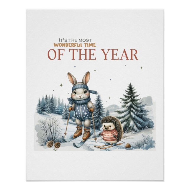 Weihnachten Geschenk wunderbare Zeit des Jahres Poster (Vorderseite)