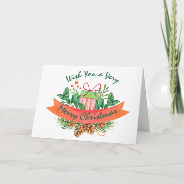 Weihnachten Geschenkboxen Blumenorange Moderne Was (Vorderseite)