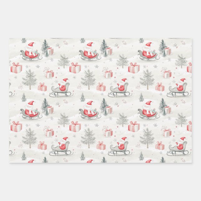 Weihnachten Geschenkpapier Set (Vorderseite)