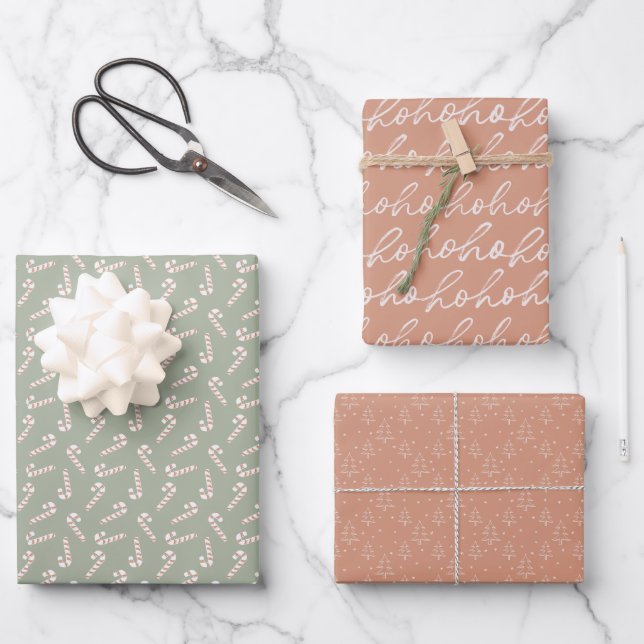 Weihnachten Geschenkpapier Set (Vorderseite)