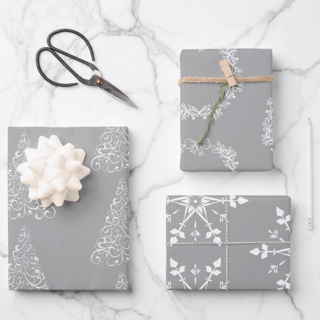 Weihnachten Geschenkpapier Set (Vorderseite)