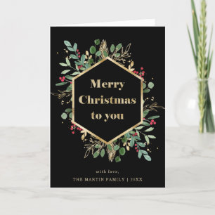 Weihnachten Gilded Greenery auf Schwarz   Foto Inn