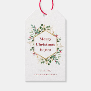 Weihnachten Gilded Greenery Holiday Geschenkanhänger
