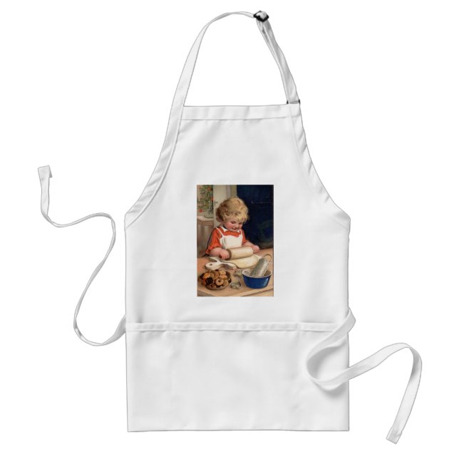 Weihnachten - Girl Baking Cookies Schürze (Vorne)