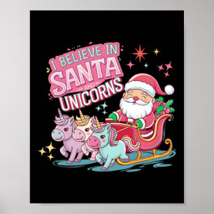 Weihnachten glaube ich an den Weihnachtsmann und E Poster