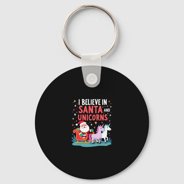 Weihnachten glaube ich an den Weihnachtsmann und E Schlüsselanhänger (Vorderseite)