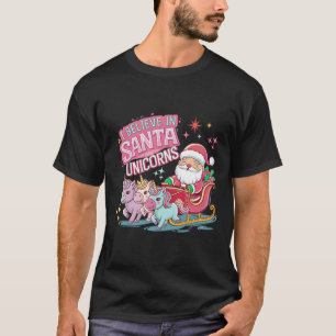 Weihnachten glaube ich an den Weihnachtsmann und E T-Shirt