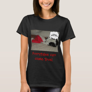 Weihnachten glauben Schwarz und Weiß Kitten T-Shirt