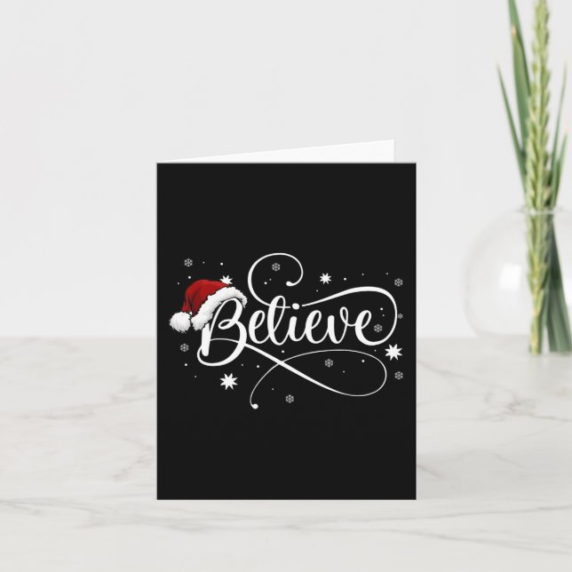 Weihnachten - Glauben Sie den Weihnachtsmann glaub Karte (Vorderseite)