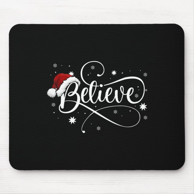 Weihnachten - Glauben Sie den Weihnachtsmann glaub Mousepad (Vorne)