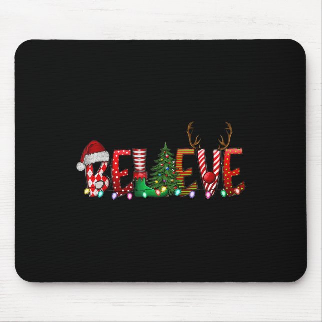 Weihnachten - Glauben Sie den Weihnachtsmann glaub Mousepad (Vorne)