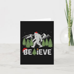 Weihnachten glaubt Bigfoot Funny Weihnachten Baum Karte