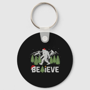 Weihnachten glaubt Bigfoot Funny Weihnachten Baum Schlüsselanhänger