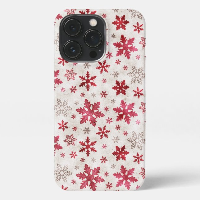 Weihnachten Glitzer Schneeflocken Alle Optionen iP iPhone 13 Pro Hülle (Rückseite)