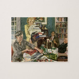 Weihnachten, glückliche Familiengeschenke