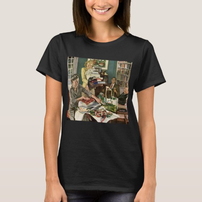 Weihnachten, glückliche Familiengeschenke T-Shirt (Vorderseite)