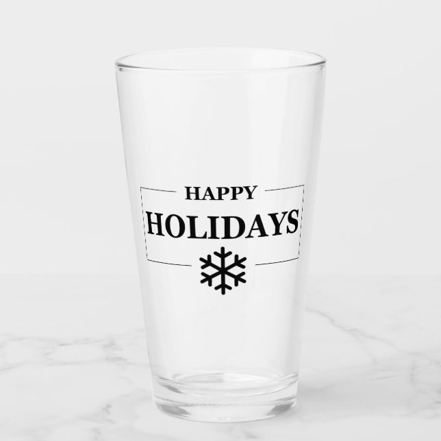 Weihnachten glücklichen Urlaub Custom Geschenk Mer Glas (Vorderseite)