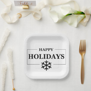 Weihnachten glücklichen Urlaub Custom Geschenk Mer Pappteller