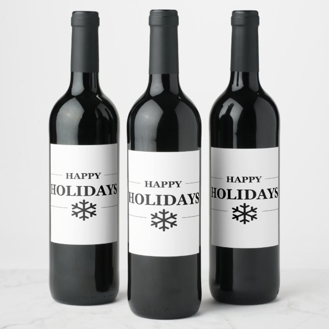 Weihnachten glücklichen Urlaub Custom Geschenk Mer Weinetikett (Flaschen)