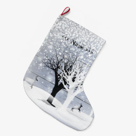 Weihnachten & Glückliches Neues Jahr! Monogrammtex Großer Weihnachtsstrumpf