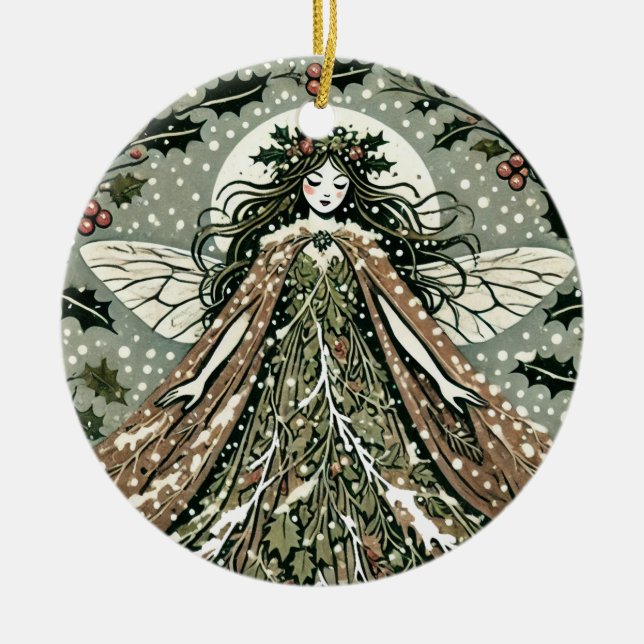 Weihnachten Goddess Winter Solstice Keramik Ornament (Vorne)