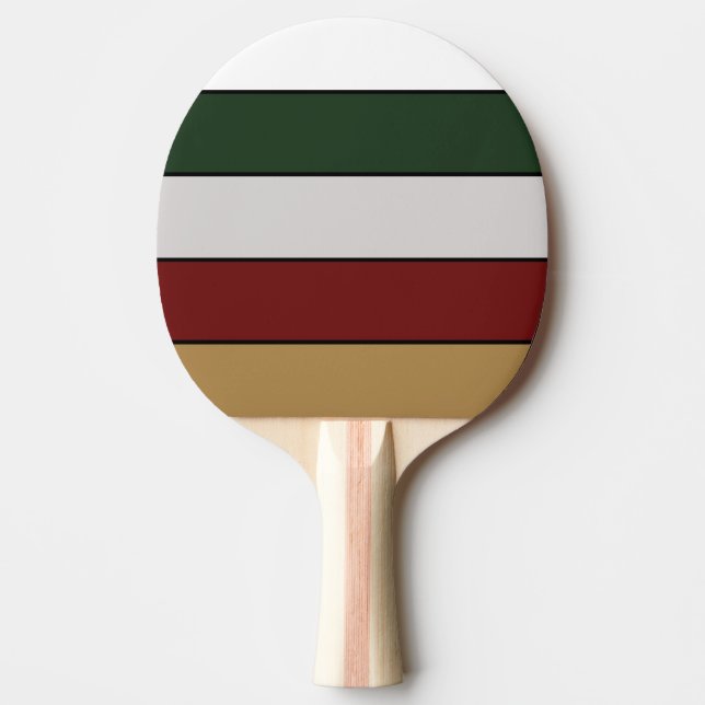 Weihnachten Gold Grün Rot Silber und Weiße Streife Tischtennis Schläger (Vorderseite)