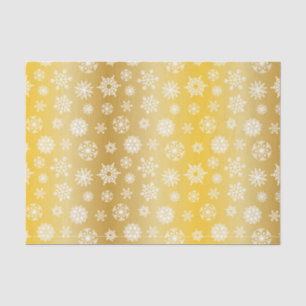 Weihnachten Gold mit weißen Schneeflocken Seidenpapier