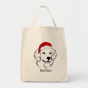 Weihnachten Golden Retriever in der Weihnachtsmann Tragetasche