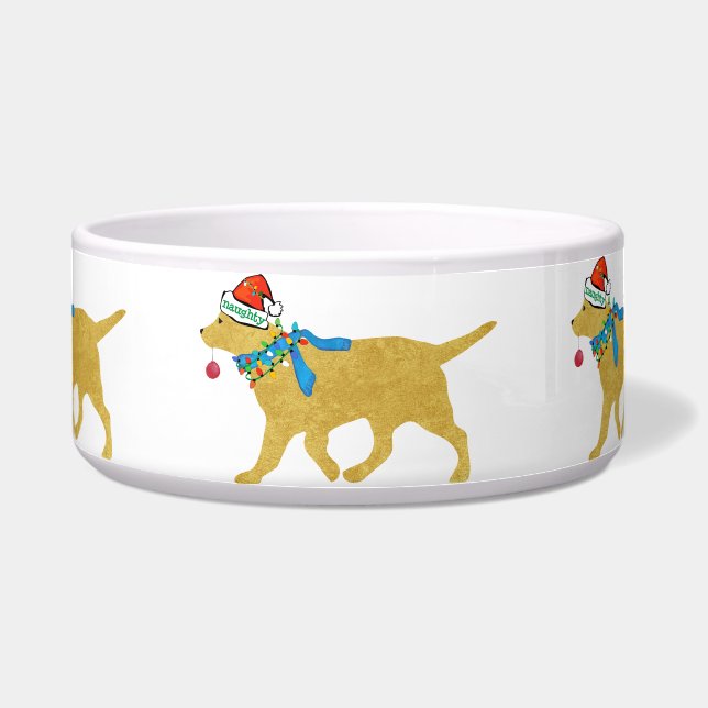 Weihnachten Golden Retriever Naughty aber Nice Napf (Vorderseite)