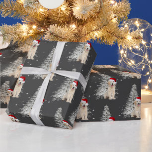 Weihnachten Golden Retriever und Baum Wrapping Pap Geschenkpapier