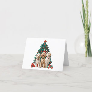 Weihnachten Goldendoodle Hunde