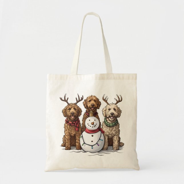 Weihnachten Goldendoodle Hunde Tragetasche (Vorne)