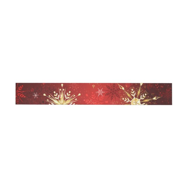 Weihnachten Goldene Schneeflocken im roten Hinterg (Person)