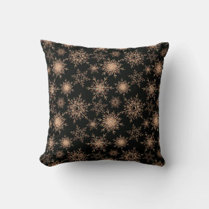 Weihnachten, Goldene Schneeflocken, Winter, neues Kissen
