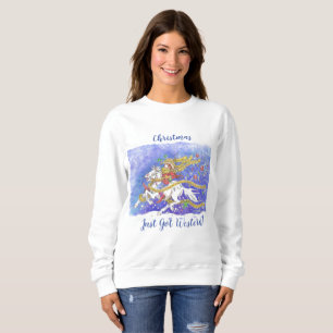 "Weihnachten got gerade Western!" Sweatshirt