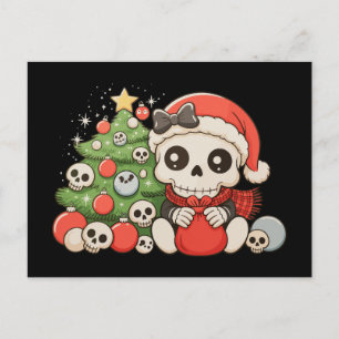 Weihnachten Gothic Süßer Skelett-Schädel Xmas-Feie