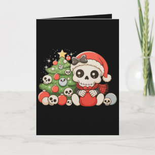 Weihnachten Gothic Süßer Skelett Schädel Xmas Feri