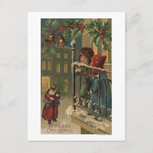 Weihnachten GreetingKids, das Sankt aufpasst