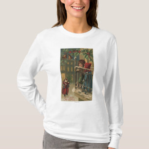 Weihnachten GreetingKids, das Sankt aufpasst T-Shirt