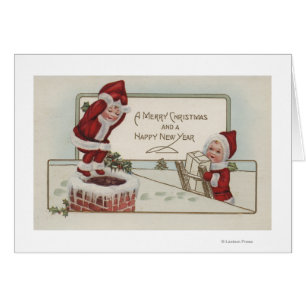 Weihnachten GreetingLittle KidsChimney