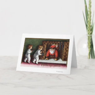 Weihnachten GreetingSanta, das heraus Kamin kommt