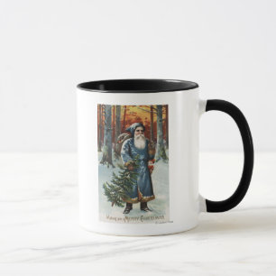 Weihnachten GreetingSanta im Blau Tasse