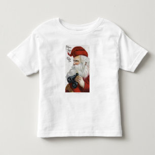 Weihnachten GreetingSanta mit Ferngläsern Kleinkind T-shirt