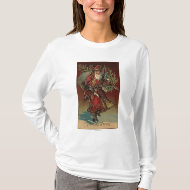 Weihnachten GreetingSanta mit Geschenken # 2 T-Shirt (Vorderseite)