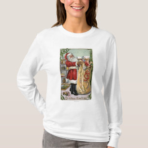 Weihnachten GreetingSanta mit großem Sack T-Shirt