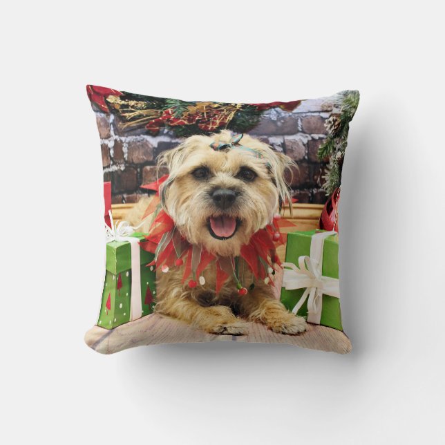 Weihnachten - Grenze Terrier - Reagan Kissen (Vorderseite)