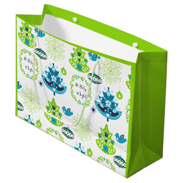 Weihnachten Große Geschenktüte (Vorderseite Schrägansicht)