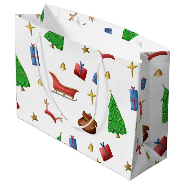 Weihnachten Große Geschenktüte (Rückseite Schrägansicht)